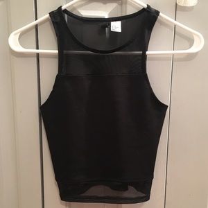 Part mesh cropped tank!